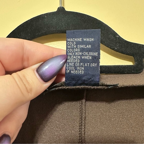 Boston Proper Chocolate Brown Pointe Knit V-neck 3/4 Sleeve MIDI Dress Women PS - Picture 4 of 4